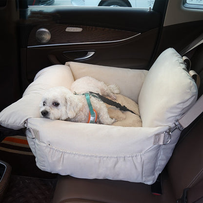 Linen Dog Car Bed